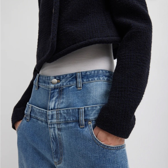 Tibi double waist jeans in a classic wash - Picture 4 of 8